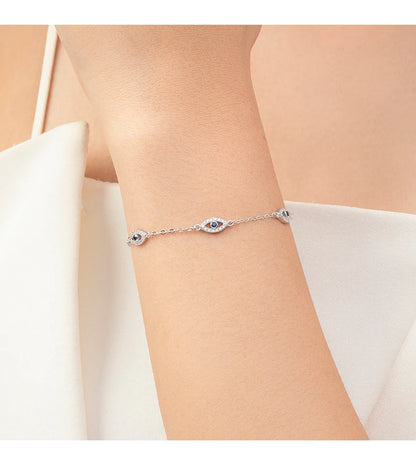 Armband-Kollektion aus 925 Sterling Silber mit blauen Akzenten & Evil-Eye-Designs