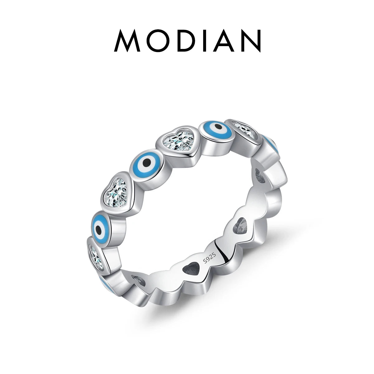 925 Sterling Silber Ringe mit blauen und klaren Zirkonia