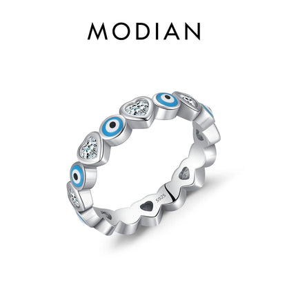 925 Sterling Silber Ringe mit blauen und klaren Zirkonia