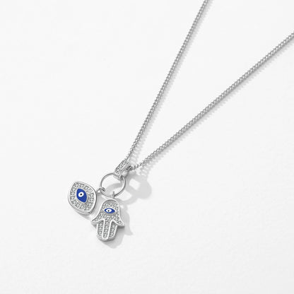 Schutz & Eleganz – Silberkette mit Türkis-Evil-Eye aus 925 Sterling Silber