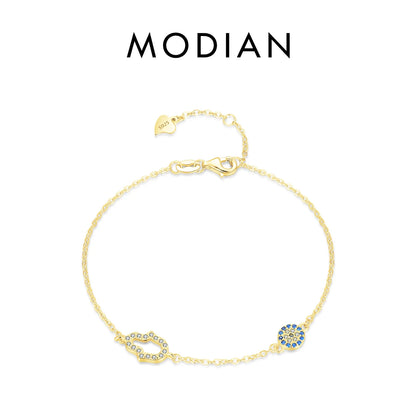 Armband-Kollektion aus 925 Sterling Silber mit blauen Akzenten & Evil-Eye-Designs