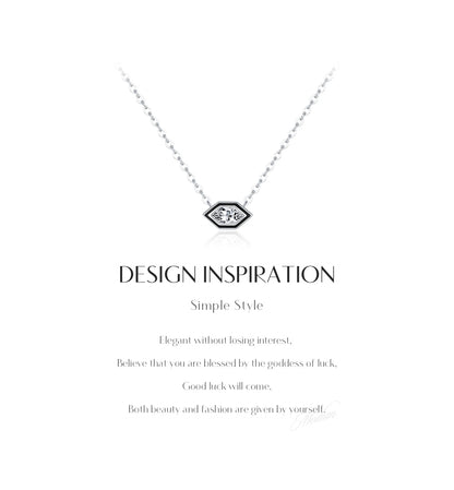 Geometrische Halskette aus 925 Sterling Silber mit Zirkonia