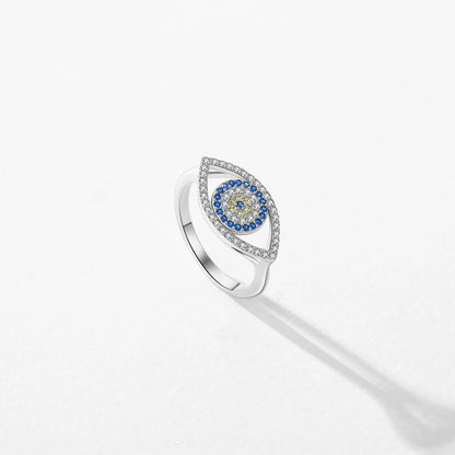 925 Sterling Silber Ringe mit blauen und klaren Zirkonia