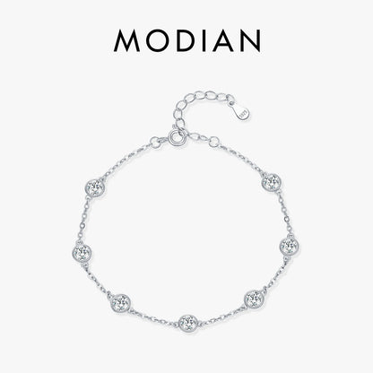 Elegantes Armband aus 925 Sterling Silber mit Zirkonia-Fassung