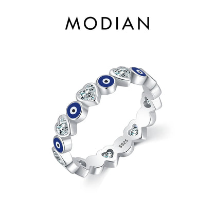 925 Sterling Silber Ringe mit blauen und klaren Zirkonia